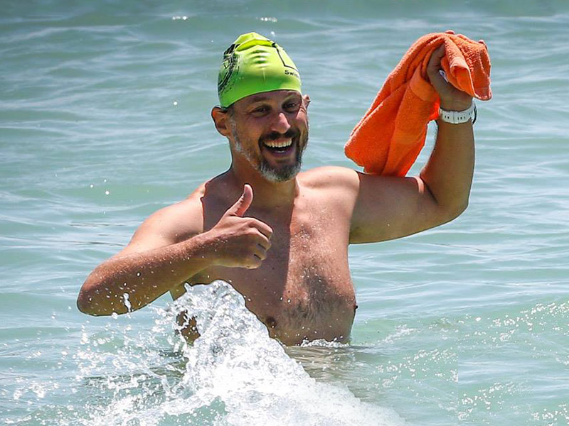 The man, the myth, the swimmer!